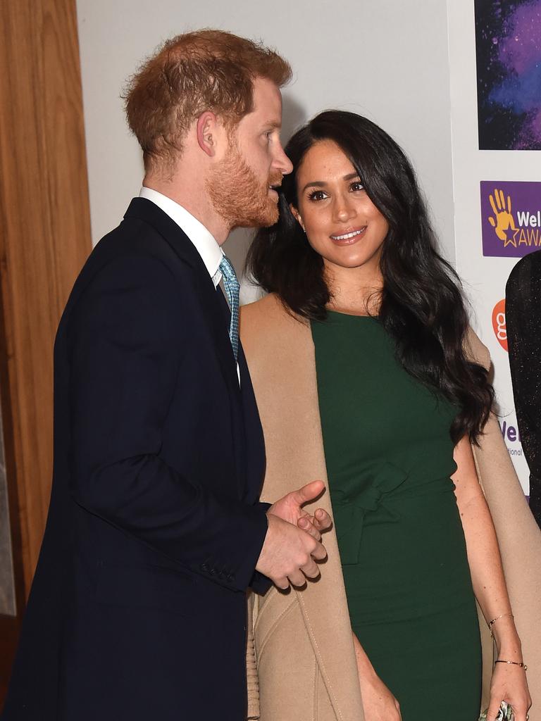 Harry wore a navy blue suit, with a light blue tie. Picture: Stuart C Wilson/Getty Images