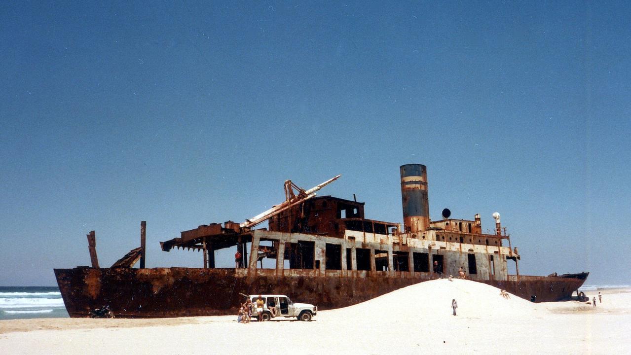 The "Cherry Venture" on Rainbow Beach, 1982. Picture: Supplied