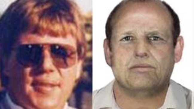 Accused murderer Stuart Pearce and a computer-generated image of what he might look like today.