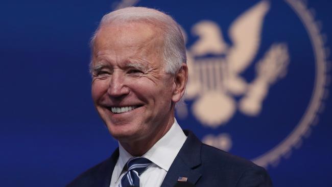 US president-elect Joe Biden in Wilmington, Delaware, on Tuesday. Picture: AFP