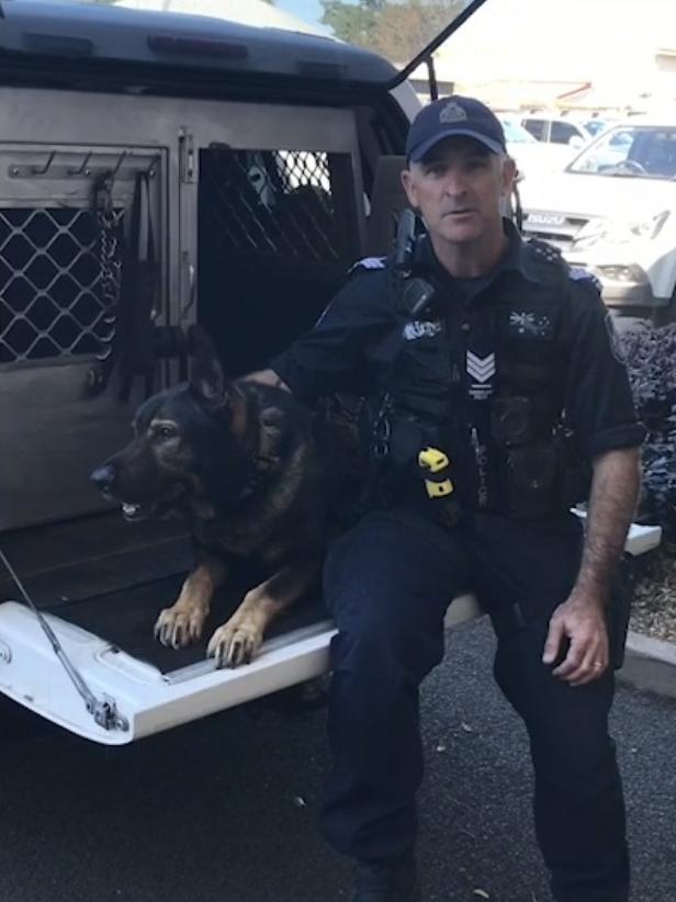 Police Dog Scud and Sergeant Danny Hess.