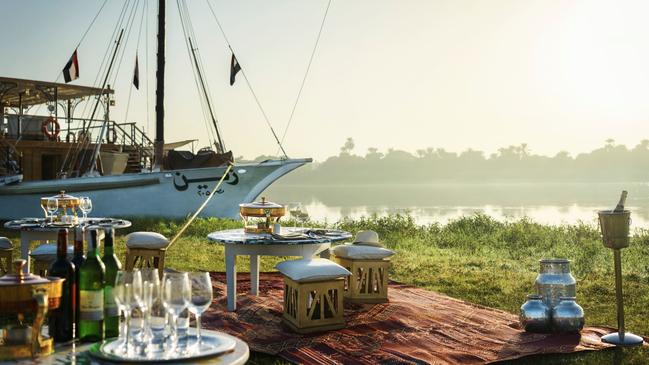 Enjoy a sumptous picnic on the banks of the mighty Nile.