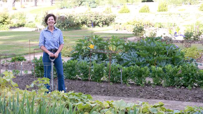 Brigid Robertson tends to the historic 550ha property Bolobek at Mt Macedon. Picture: Andy Rogers