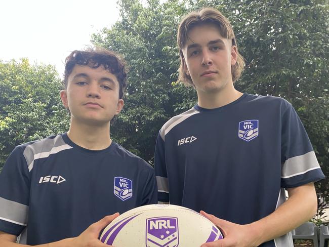 Victoria halves pairing Tainui Wharaaki and Finn Mackay in Brisbane ahead of the ASSRL National Championships.