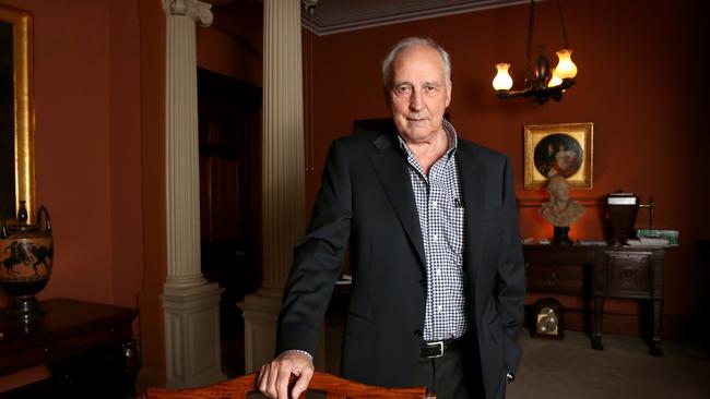 Paul Keating in his office in Sydney. Picture: James Croucher