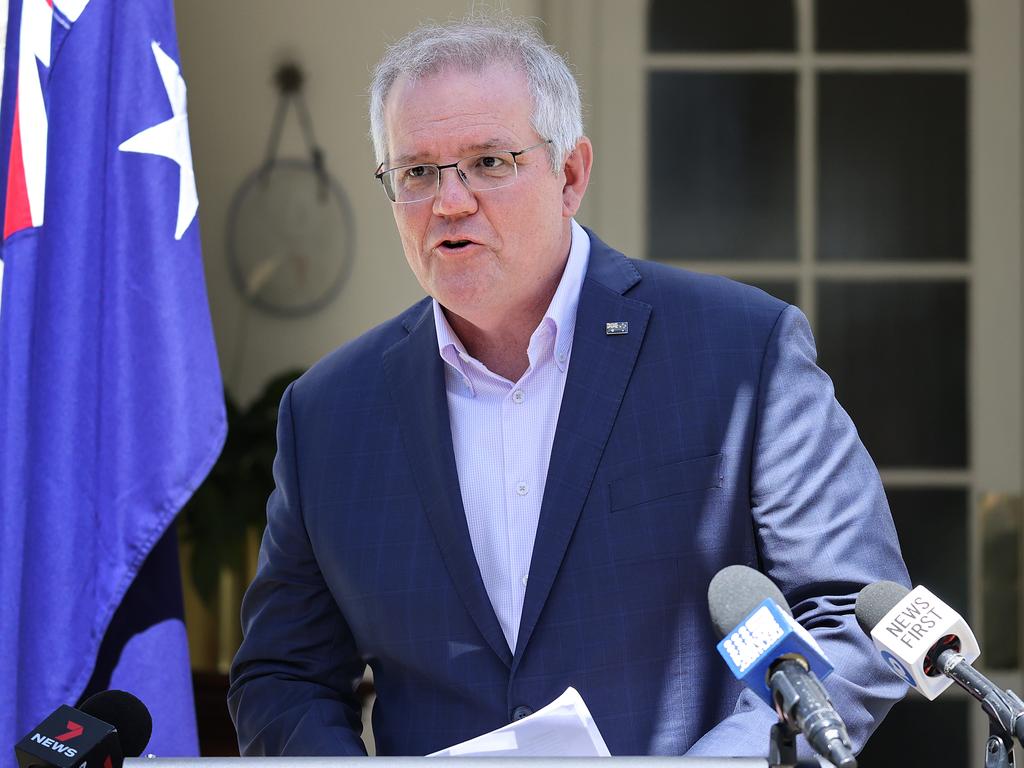 Prime Minister Scott Morrison has been urged to commit to a national plan on greenhouse gas emissions. Picture: NCA NewsWire / Dylan Coker