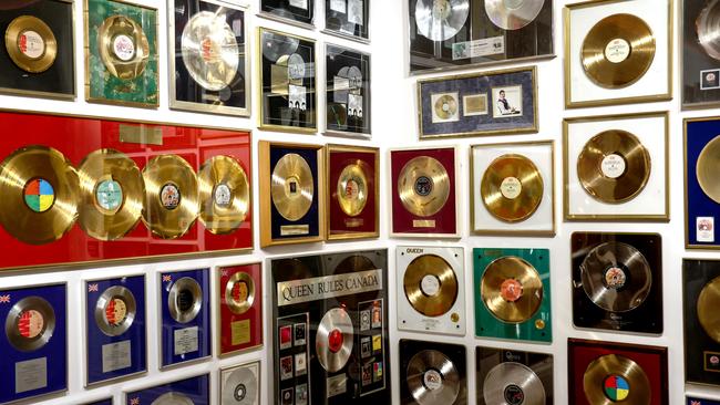 Mercury’s gold discs. Picture: Tristan Fewings