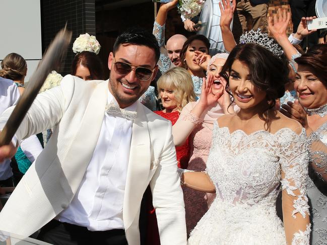 Salim Mehajer married Ms Learmonth in 2015 a lavish wedding. Picture: Toby Zerna