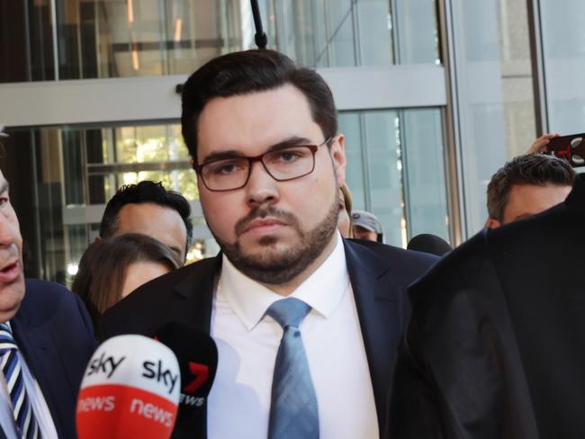 Bruce Lehrmann leaving the Federal Court of Australia in Sydney after the Judge handed down his verdict in favour of Lisa Wilkinson and Channel 10 in LehrmannÃs defamation case. Jane Dempster/The Australian.