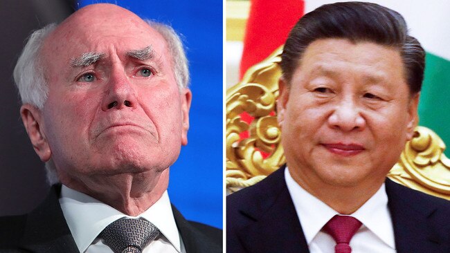 Former Australian Prime Minister John Howard and Chinese President Xi Jinping. Picture: Kym Smith/AFP