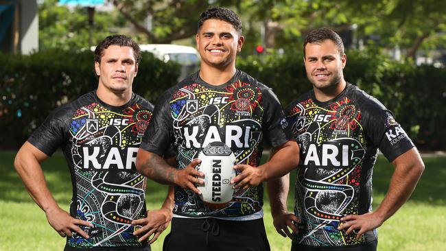 The Indigenous players did not want the anthem sung. Picture by Glenn Hampson