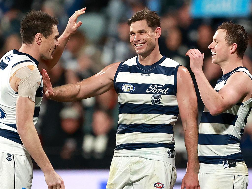 Another haul and another win for Hawkins against Essendon. Picture: Kelly Defina/Getty Images