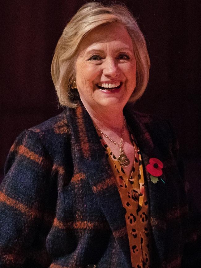 Hillary Clinton launches Gutsy Women: Favourite Stories of Courage and Resilience at the Southbank Centre in London. Picture: Agencies