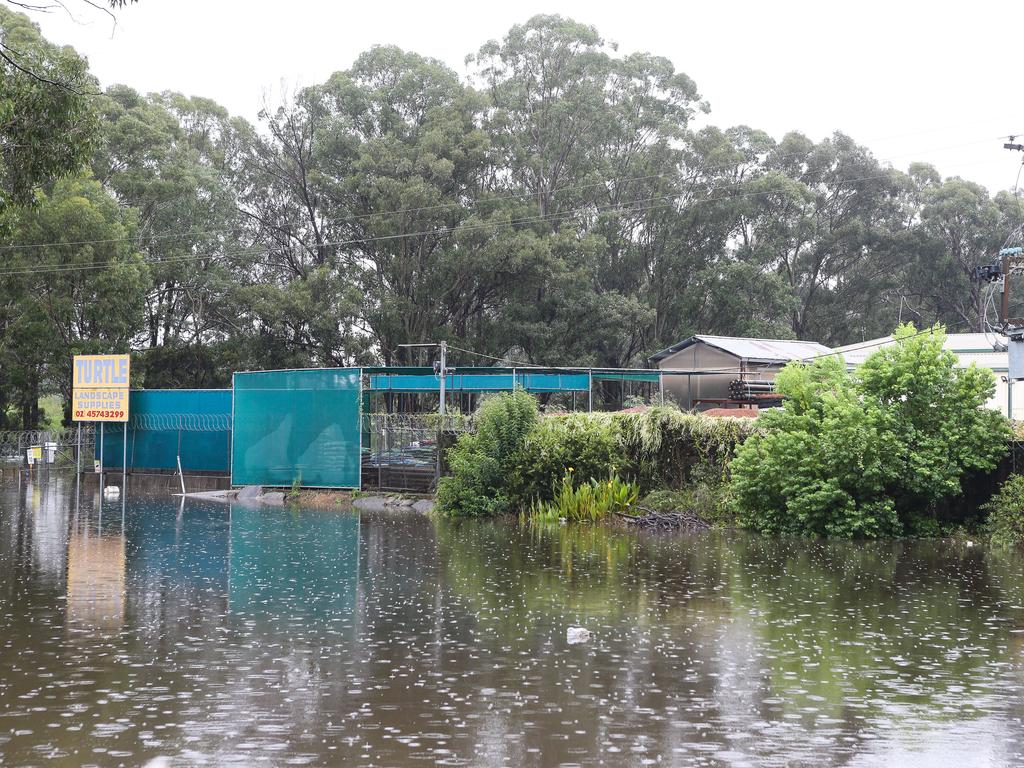 Major flooding in Richmond, Sydney where the bridge has been closed in Sydney, Australia. Picture: NCA NewsWire / Gaye Gerard