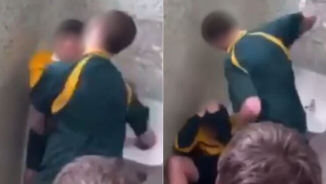 A vicious attack at Golden Grove High School was filmed by students.