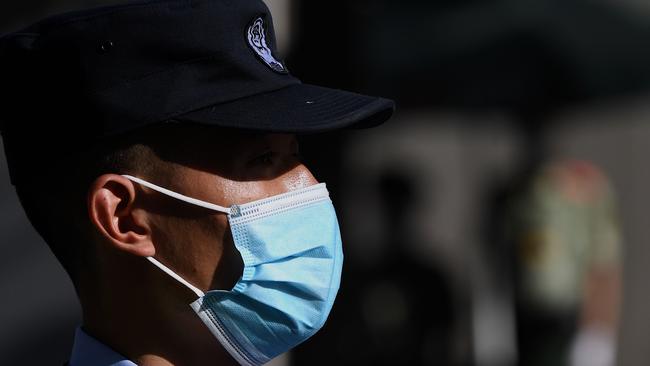 A policeman stands guard in front of the US consulate in Chengdu in southwestern China's Sichuan province last week. Picture: AFP