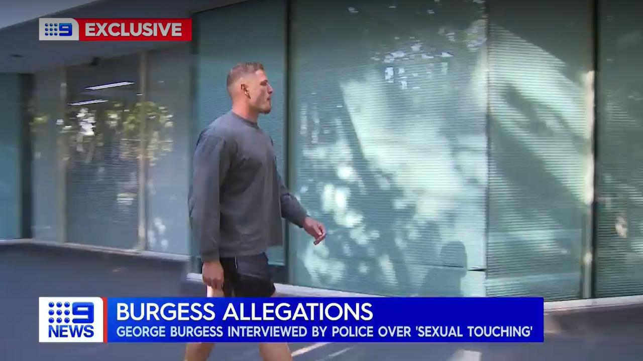 George Burgess arriving at Mascot Police station. Picture: 9News