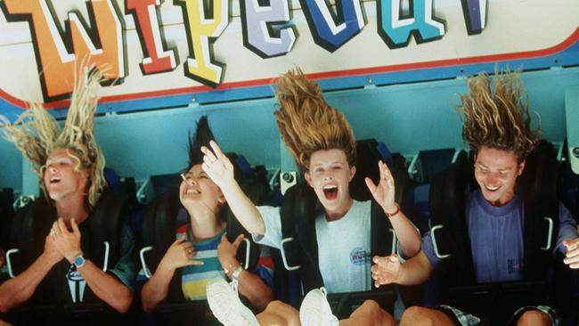 Riders having the time of their life on the wipeout in 1996.