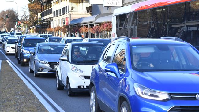 A build-up of traffic on Goodwood Road last week. Picture: Keryn Stevens