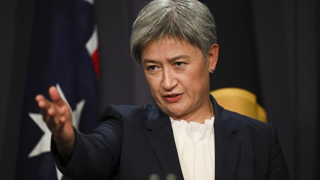 Minister for Foreign Affairs Penny Wong. The Albanese government, though doing well enough in the polls at the moment, is terrified of losing its voting edge with the Chinese diaspora. Picture: NCA NewsWire / Martin Ollman