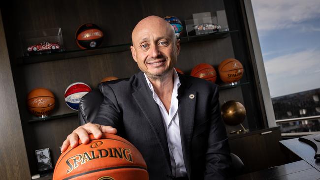 MELBOURNE, AUSTRALIA - NOVEMBER 20: National Basketball League Owner Larry Kestelman poses during a portrait session at LK Office on November 20, 2024 in Melbourne, Australia. (Photo by Darrian Traynor/Getty Images for NBL)