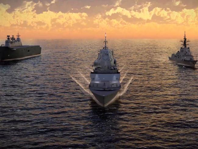 Evolved Hunter Class design for guided missile frigate. Supplied by BAE Systems Australia