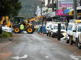 Lismore gets started on the cleanup in town after the floods. Picture: Marc Stapelberg