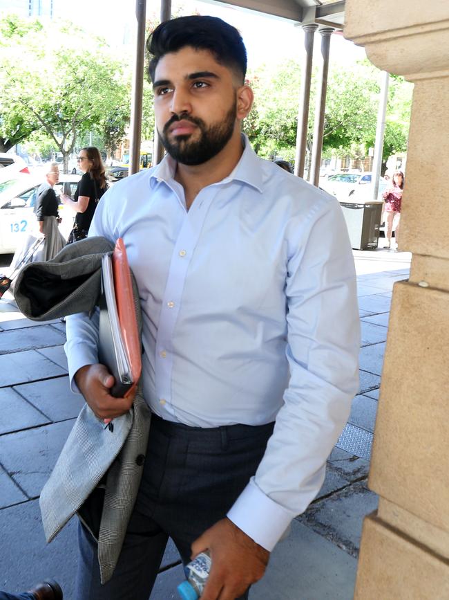 Abdul Kajani leaving the South Australian District Court in 2018. PictureL (AAP Image/Kelly Barnes