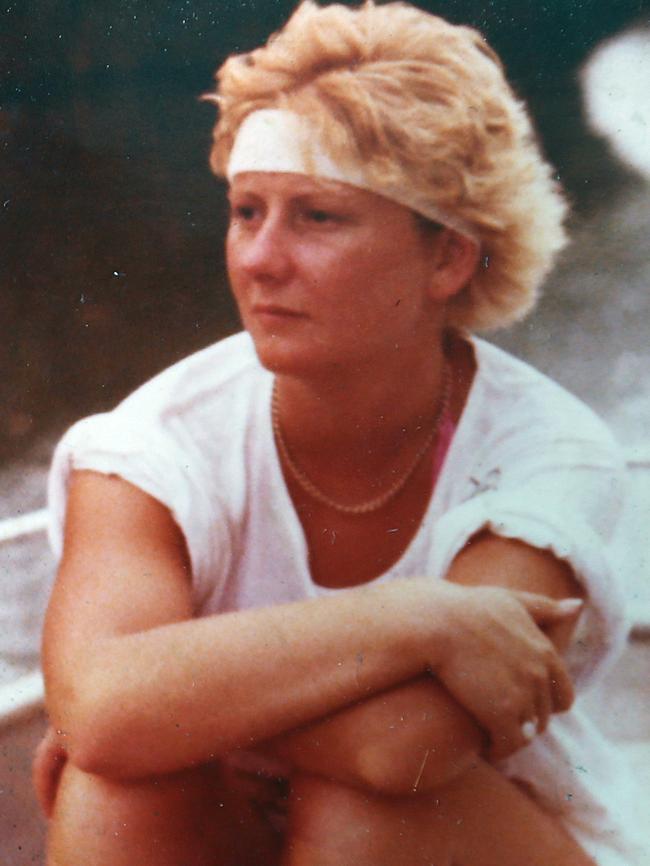 Debi Marshall on assignment in Darwin, in 1986.