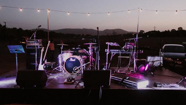 Party time: Craig Zonca and Jessica Hinchcliffe’s wedding entertainment. Picture: Luke Going Photography