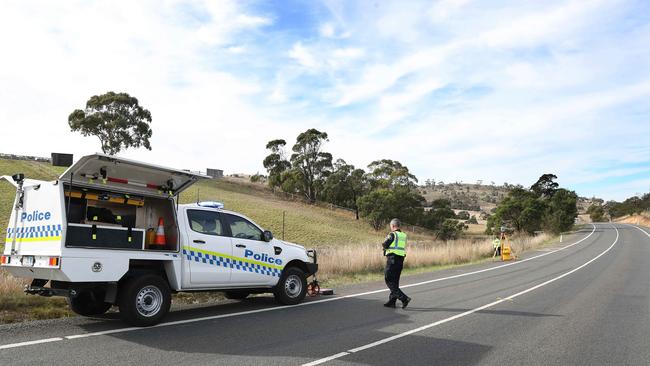 Scene of a double fatality crash on Brinktop Road between Penna and Richmond. Picture: Nikki Davis-Jones