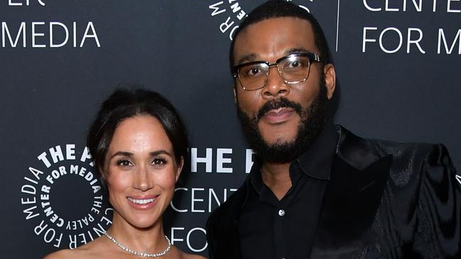 BEVERLY HILLS, CALIFORNIA - DECEMBER 04: (L-R) Meghan, Duchess of Sussex, and Tyler Perry attend The Paley Center for Media hosts Paley Honors Fall Gala honoring Tyler Perry at Beverly Wilshire, A Four Seasons Hotel on December 04, 2024 in Beverly Hills, California. (Photo by Unique Nicole/Getty Images)