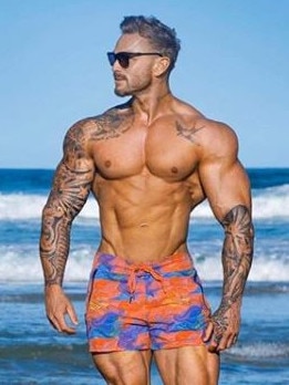 Garry James Turner walks on the beach. Picture: Instagram