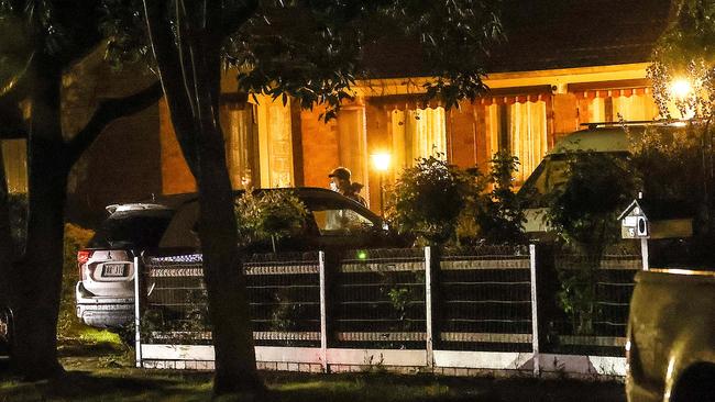 Forensic police at the murder scene in Bayswater North last year. Picture: Ian Currie