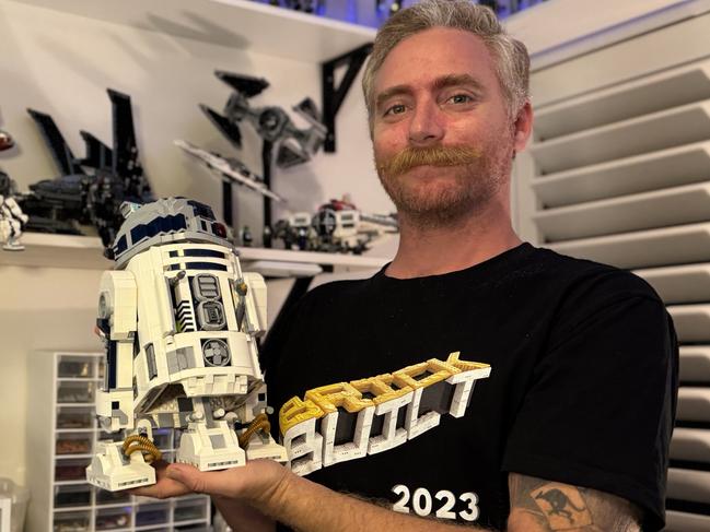 Jackson Shapiera, 35, has been collecting and building LEGO sets from different franchises like Star Wars, Harry Potter and Super Mario Bros for over three years now. SUPPLIED