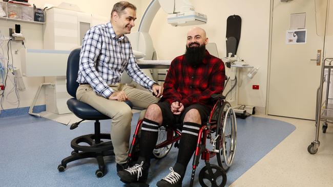 Dr Steve Vucic and Luca Cacciotti at Concord Hospital. Picture: Tim Hunter