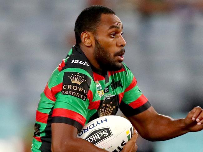 Rabbitoh's Sitiveni Moceidreke during the round 4 NRL game between the South Sydney Rabbitohs and the Sydney Roosters at ANZ Stadium. Picture: Gregg Porteous