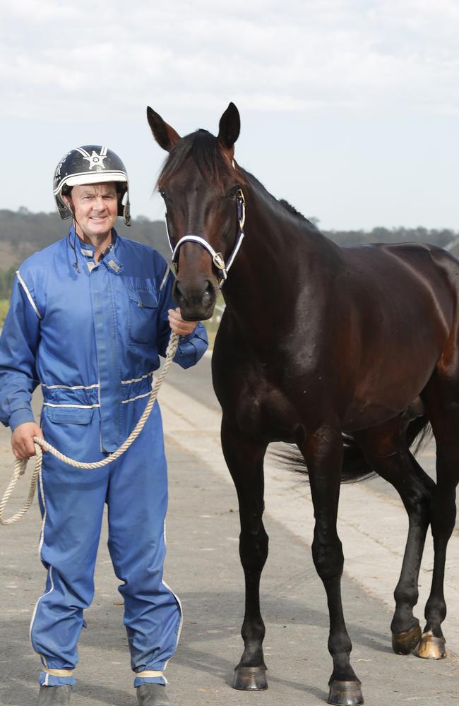 Lazarus, pictured with Mark Purdon, is contesting the Canadian Derby on Sunday morning.