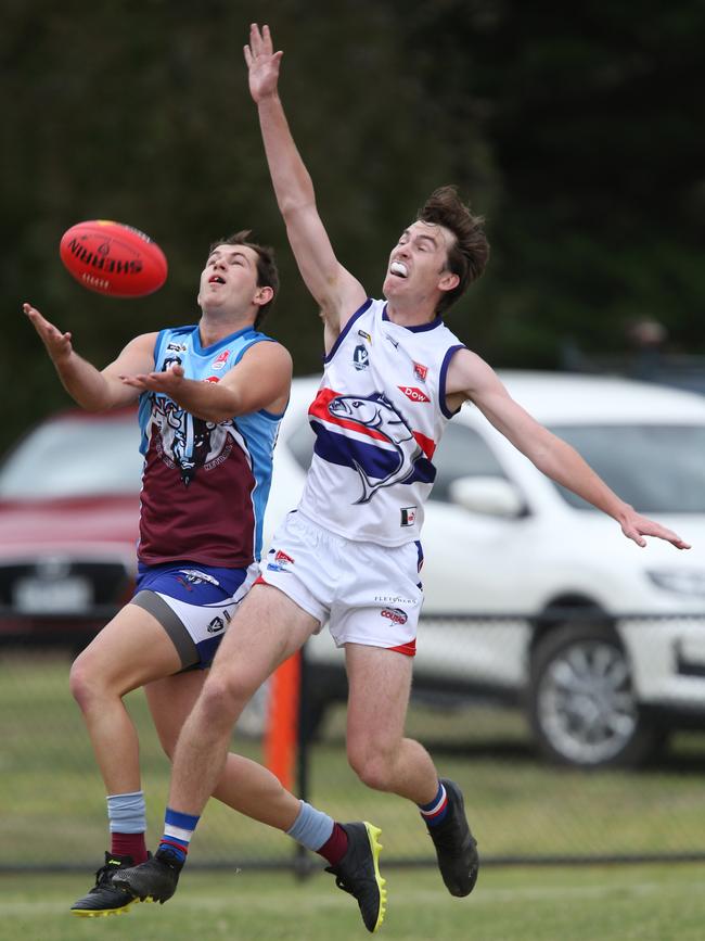 Football BFL: Modewarre v Queenscliff. Modewarre 17 Connor Joseph and Queenscliff 31 Alex Hogan Picture: Mark Wilson