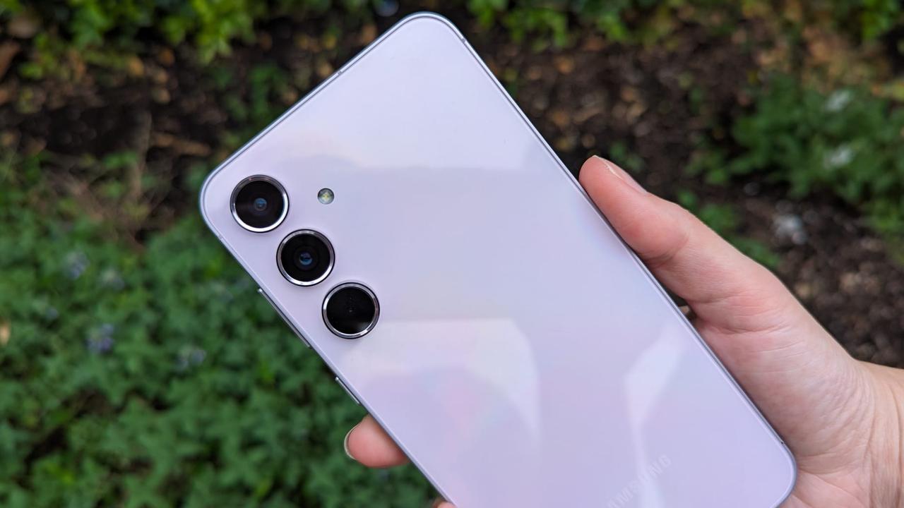 Samsung Galaxy A55 camera setup. Picture: Lauren Chaplin/news.com.au