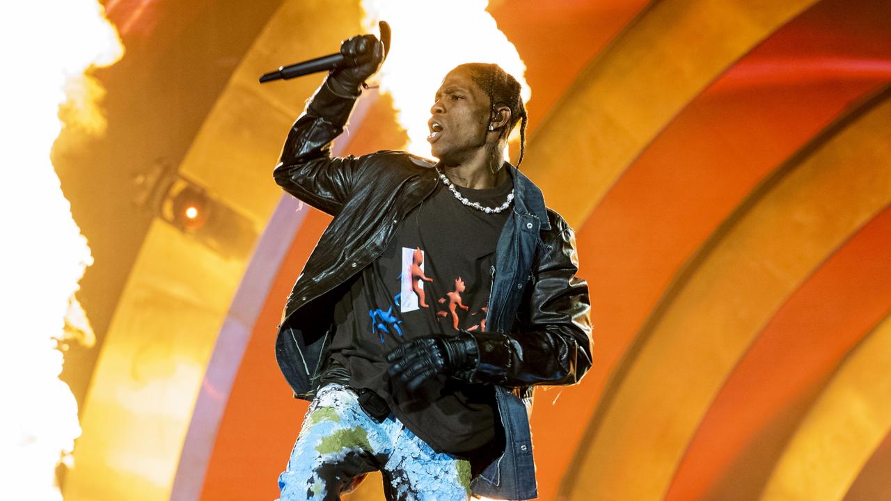 Travis Scott at the 2021 Astroworld Festival at NRG Park, which became a mass casualty event. Picture: Erika Goldring/WireImage