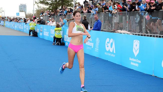 Gold Coast Marathon 2023 4km junior dash runner up GRACE CAMPBELL 1 July 2023 Southport Picture by Richard Gosling