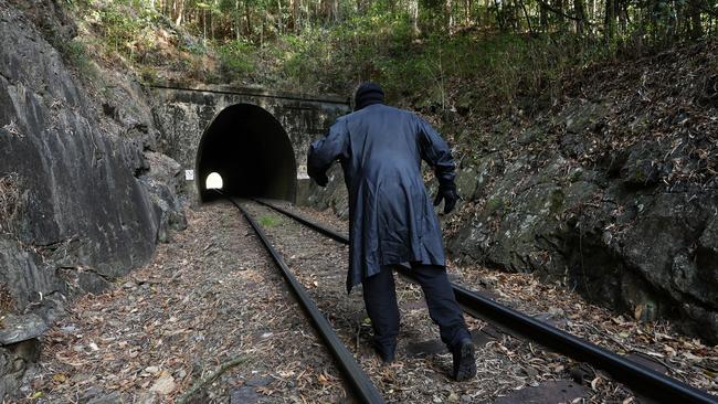 The rail motor was stopped and disabled at tunnel no. 6, between Redlynch and Stoney Creek. Picture: Brendan Radke