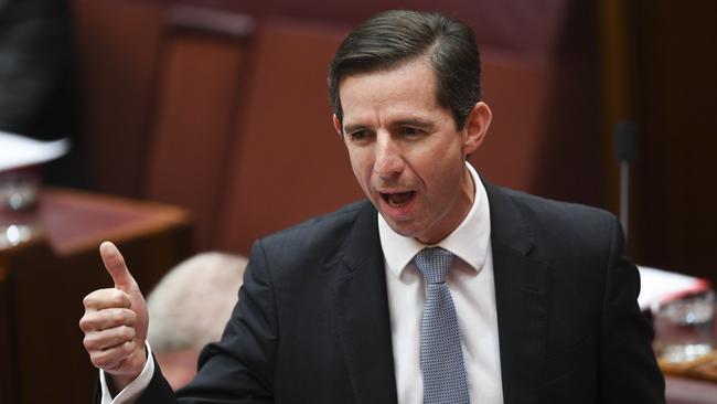 ‘It’s clear some students are racking up unnecessary loans that are all funded by taxpayers,’ says Education Minister Simon Birmingham. Picture: AAP