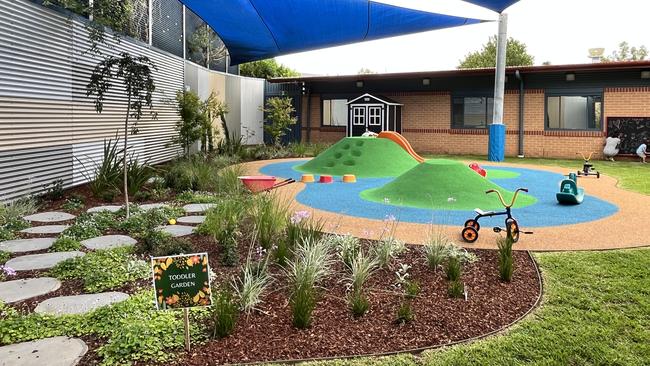 The newly unveiled 'toddler garden' at Karitane Early Parenting Centre. Picture: Inasha Iftekhar