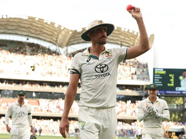 Mitchell Starc took a career-best six-wicket haul at Adelaide, but the pressure is on for him to reproduce that form throughout all five Tests. Picture: Getty Images