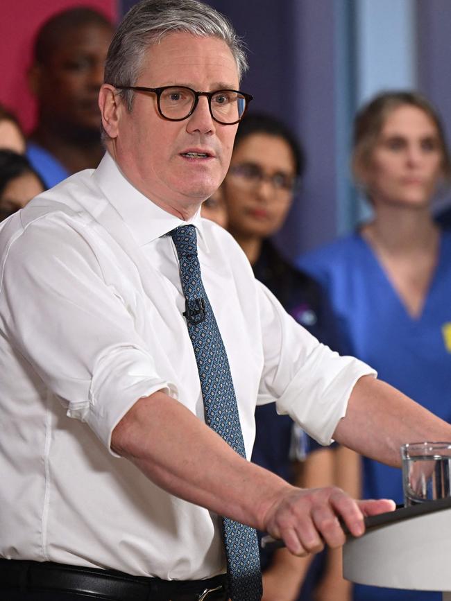 The usually calm and cool Keir Starmer let rip at Elon Musk on Monday. (Photo by Leon Neal / POOL / AFP)