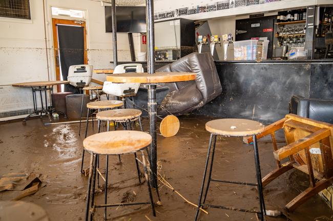 Huge storms late Sunday caused a massive flash flood in the middle of the night in Eugowra, with houses washed off their foundations, and cars and other items strewn though the town. Picture: Chris Watson/Farmpix Photography
