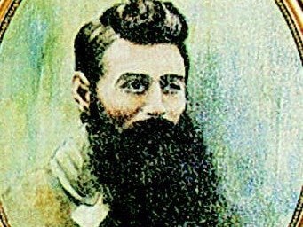 14 Feb 2006 : Ned Kelly exhibition : Portrait of Ned Kelly - Australian history art paintings