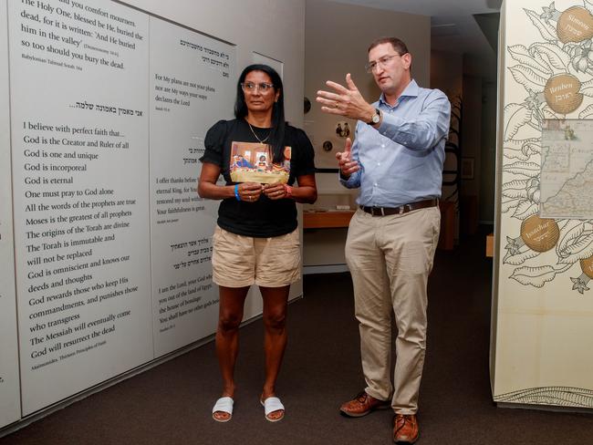 Peris with Jewish Liberal MP Julian Leeser at the Jewish Museum in Sydney in January. Picture: Nikki Short